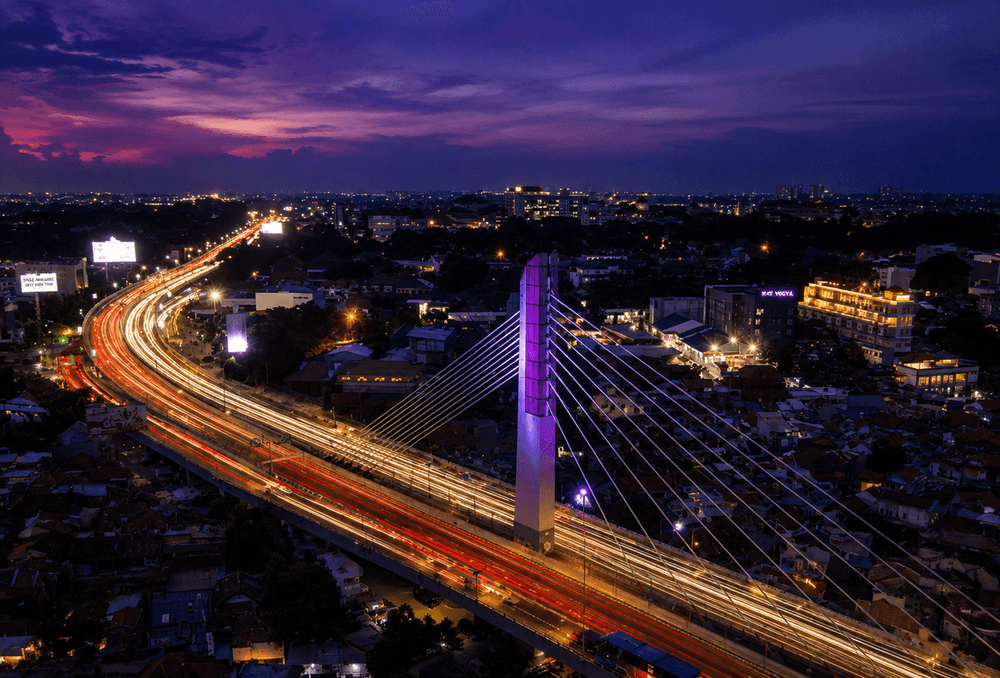 Jembatan Pasupati Bandung Malam Hari
